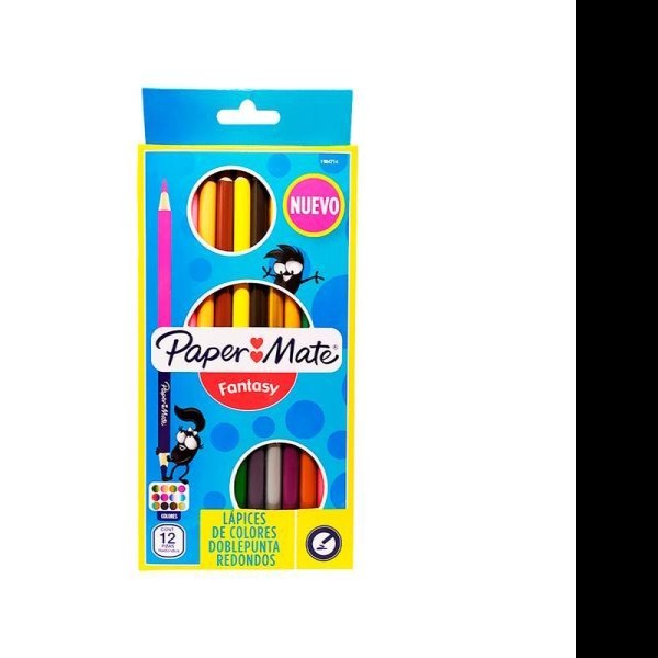 COLORES ESTUCHE C12 PZAS LARGOS RECREOPAPER MATE 0.3MM REDONDO